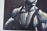Original Hand painted Oil Painting on canvas Male Portrait  Man Gay