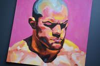 Original Hand painted Oil Painting on canvas Male Portrait  Man Gay