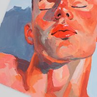 Original Hand painted Oil Painting on canvas Male Portrait  Man Gay