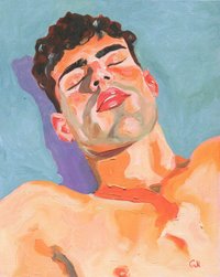 Original Hand painted Oil Painting on canvas Male Portrait  Man Gay