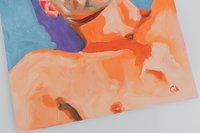 Original Hand painted Oil Painting on canvas Male Portrait  Man Gay