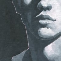 Original Hand painted Oil Painting on canvas Male Portrait  Man Gay