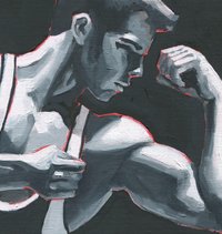 Original Hand painted Oil Painting on canvas Erotic Male Man Nude Gay