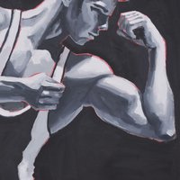 Original Hand painted Oil Painting on canvas Erotic Male Man Nude Gay