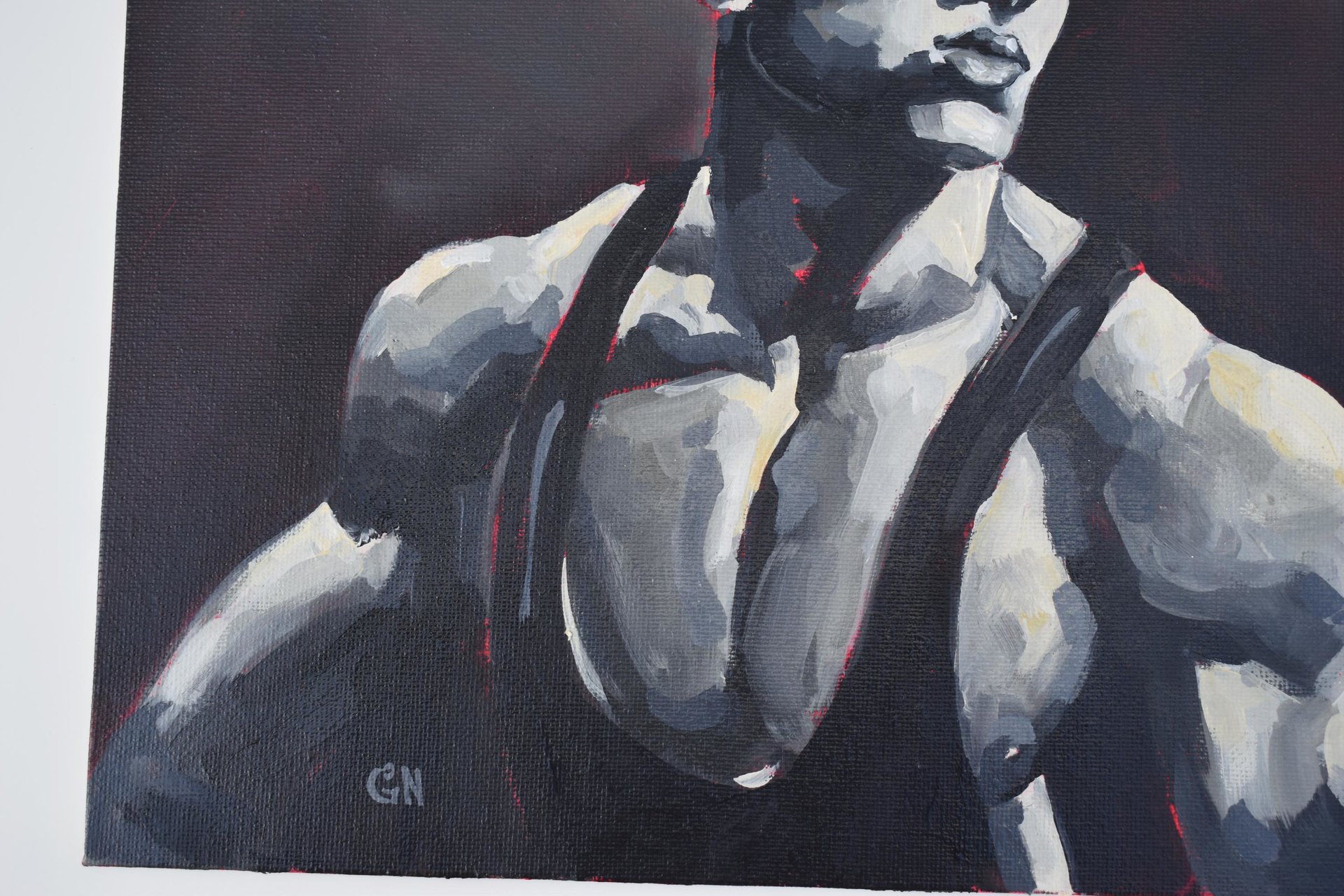 Original Hand painted Oil Painting on canvas Male Portrait  Man Gay