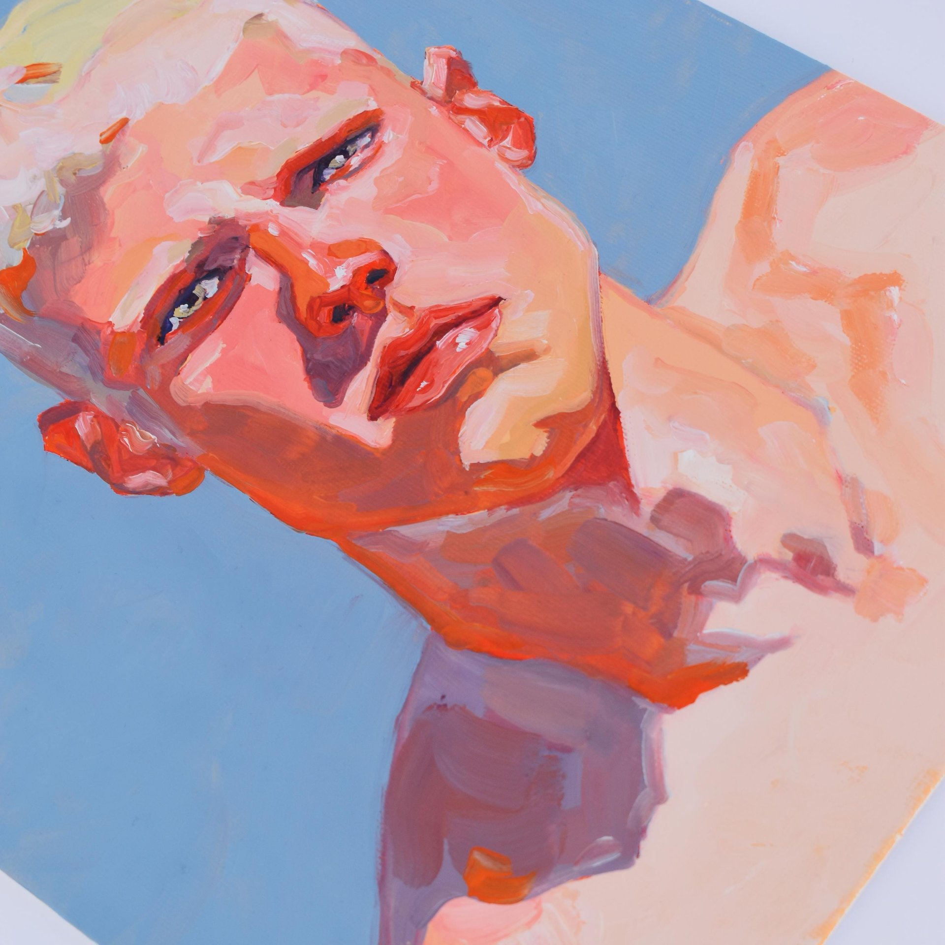 Original Hand painted Oil Painting on canvas Male Portrait  Man Gay