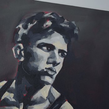 Original Hand painted Oil Painting on canvas Male Portrait  Man Gay