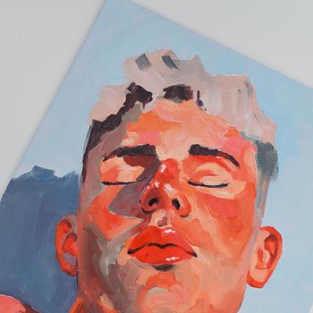 Original Hand painted Oil Painting on canvas Male Portrait  Man Gay