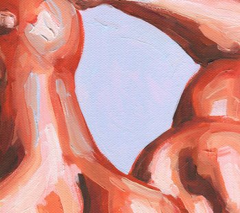 Original Hand painted Oil Painting on canvas Erotic Male Man Nude Gay